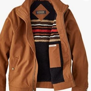 Pendleton Whisky Brown Outdoor Coat Sherpa Lined NWT